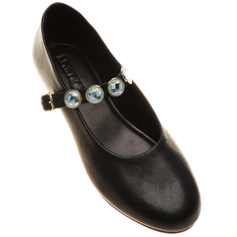 Berlin Ballerina Black Leather-In Stock