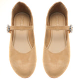 Brooklyn Ballerina Beige Suede