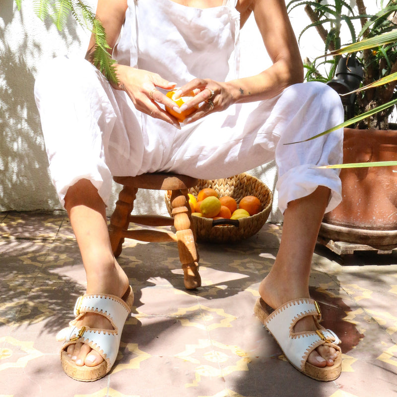 Ischia Sandal White-In Stock