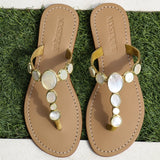 Harper Sandal Mother of Pearl-In Stock