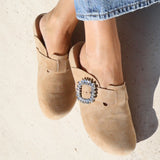 Alaska Mule Beige Suede