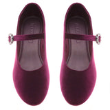 Brooklyn Ballerina Burgundy Velvet