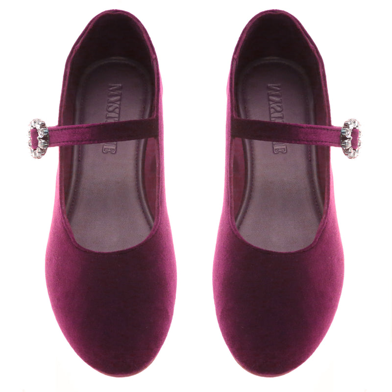 Brooklyn Ballerina Burgundy Velvet