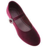 Brooklyn Ballerina Burgundy Velvet