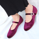 Brooklyn Ballerina Burgundy Velvet