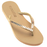 Oxnard Flip Flop Beige Champagne-In Stock