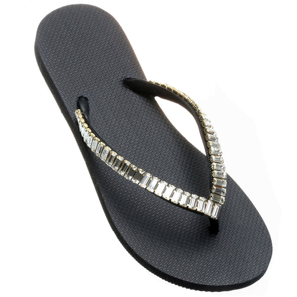 Oxnard Flip Flop Black Clear-In Stock